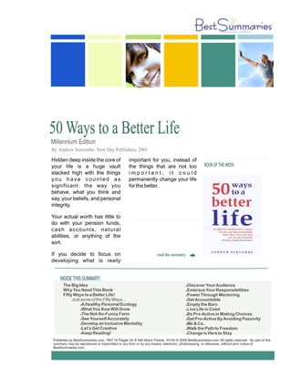 50 ways to a better life