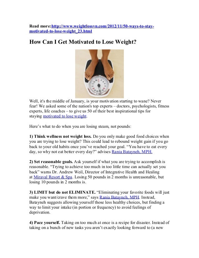 ways to get motivated to lose weight