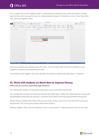 50 Ways to Use Office 365 for Education | PDF