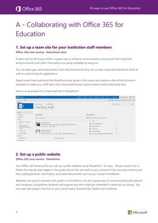 50 Ways to Use Office 365 for Education | PDF