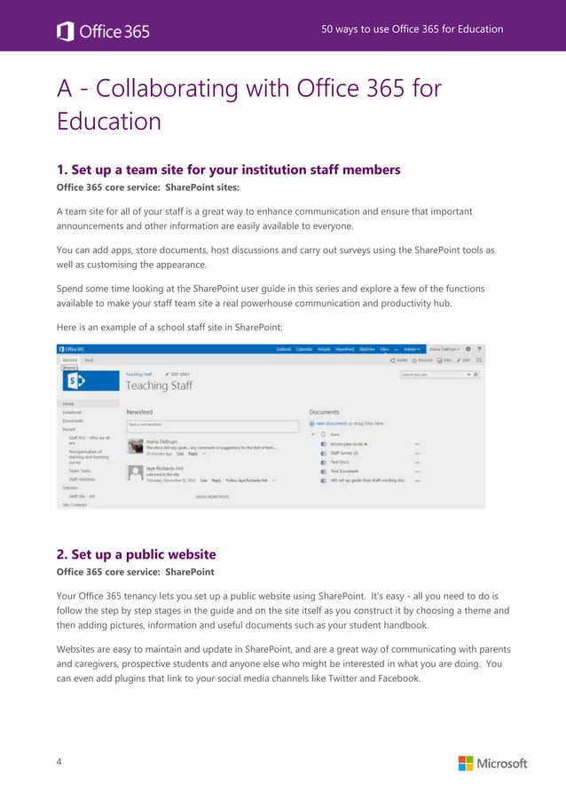 50 Ways to Use Office 365 for Education PDF