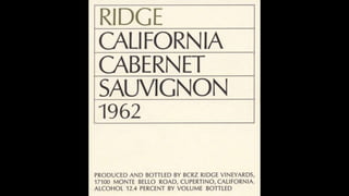 Ridge Vineyards: A Glimpse into 50 Years of Monte Bello