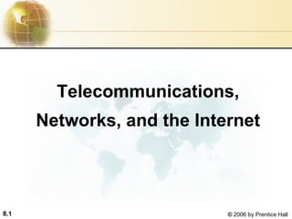 Telecommunications, Networks, and the Internet 