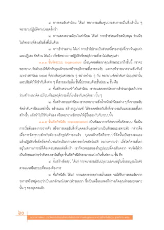 Ò) °“√¬Õ¡√—∫§à“π‘¬¡ ‰¥â·°à æ¬“¬“¡‡æ‘Ë¡æŸπª√– ∫°“√≥å„π ‘Ëß‡√â“π—Èπ Ê
æ¬“¬“¡ªØ‘∫—μ‘μ“¡∫àÕ¬§√—Èß‡¢â“
                         Ú) °“√· ¥ß§«“¡π‘¬¡„π§à“π‘¬¡ ‰¥â·°à °“√‡¢â“™à«¬‡À≈◊Õ π—∫ πÿπ √à«¡¡◊Õ
„π°‘®°√√¡∑’Ë àß‡ √‘¡ ‘Ëß∑’Ë‡ÀÁπ¥â«¬
                         Û) °“√‡¢â“√à«¡ß“π ‰¥â·°à °“√‡¢â“‰ª√à«¡‡ªìπ à«πÀπ÷Ëß¢Õß°≈ÿà¡∑’Ë‡¢“‡ÀÁπ§ÿ≥§à“
·≈–ªØ‘‡ ∏ §—¥§â“π ‚μâ·¬âß À√◊Õ¢—¥¢«“ß°“√ªØ‘∫—μ‘À√◊Õæƒμ‘°√√¡∑’Ë‡¢“‰¡à‡ÀÁπ§ÿ≥§à“
                Û.Û.Ù ¢—Èπ®—¥√–∫∫ (organization) ‡¡◊ËÕ∫ÿ§§≈æ—≤π“§ÿ≥≈—°…≥–¡“∂÷ß¢—Èππ’È ‡¢“®–
æ¬“¬“¡ª√—∫μ—«‡Õß„Àâ‡¢â“°—∫§ÿ≥≈—°…≥–À√◊Õæƒμ‘°√√¡∑’Ë‡¢“¬Õ¡√—∫ ·≈–®–æ‘®“√≥“§«“¡ —¡æ—π∏å
√–À«à“ß§à“π‘¬¡ (value) ∑’Ë‡¢“‡ÀÁπ§ÿ≥§à“À≈“¬ Ê Õ¬à“ßæ√âÕ¡ Ê °—π æ¬“¬“¡®—¥≈”¥—∫§à“π‘¬¡‡À≈à“π—Èπ
·≈–ª√—∫μ—«„Àâ‡¢â“°—∫ ‘Ëßμà“ß Ê ∑’Ë‡¢“¬Õ¡√—∫π—Èπ ¢—Èππ’Èª√–°Õ∫¥â«¬¢—Èπ¬àÕ¬ Ú ¢—Èπ §◊Õ
                         Ò) ¢—Èπ √â“ß§«“¡‡¢â“„®„π§à“π‘¬¡ ‡¢“®–· ¥ßÕÕ°‚¥¬°“√‡¢â“√à«¡°≈ÿà¡Õ¿‘ª√“¬
√à«¡ √â“ß·π«§‘¥ ‡ª√’¬∫‡∑’¬∫æƒμ‘°√√¡∑’Ë‡°’Ë¬«¢âÕß°—∫æƒμ‘°√√¡π—Èπ Ê
                         Ú) ¢—Èπ √â“ß√–∫∫§à“π‘¬¡ ‡¢“®–æ¬“¬“¡™—ËßπÈ”Àπ—°§à“π‘¬¡μà“ß Ê ∑’Ë‡¢“¬Õ¡√—∫
®—¥≈”¥—∫§à“π‘¬¡‡À≈à“π—Èπ  √â“ß·ºπ  √â“ß°Æ‡°≥±å „Àâ Õ¥§≈âÕß°—∫ ‘Ëß∑’Ë‡¢“¬Õ¡√—∫·≈–√–∫∫∑’Ë‡¢“
 √â“ß¢÷Èπ ·≈â«π”‰ª„™â°—∫μ—«‡Õß À√◊Õæ¬“¬“¡™—°™«π„ÀâºŸâÕ◊Ëπ¬Õ¡√—∫°—∫√–∫∫π—Èπ
                Û.Û.ı ¢—Èπ‡°‘¥°‘®π‘ —¬ (characterization) ‡ªìπæ—≤π“°“√∑’ËμàÕ®“°¢—Èπ®—¥√–∫∫ ´÷Ëß‡ªìπ
°“√‡√‘Ë¡μâπ¢Õß°“√«“ßμ—« À√◊Õ°“√¬Õ¡√—∫ ‘Ëß∑’Ë∫ÿ§§≈‡ÀÁπ§ÿ≥§à“¡“‡ªìπ≈—°…≥–‡©æ“–μ—« °≈à“«§◊Õ
‡¡◊ËÕ°“√®—¥√–∫∫ ”À√—∫μ—«‡Õß‡¢â“√Ÿª‡¢â“√Õ¬·≈â« ∫ÿ§§≈°Á®–¬÷¥∂◊Õ√–∫∫∑’Ë®—¥π—Èπ‡ªìπ¢Õßμπ‡Õß
·≈â«ªØ‘∫—μ‘À√◊Õ¬÷¥∂◊ÕμàÕ‰ª®π‡°‘¥‡ªìπ°“√· ¥ßÕÕ°‚¥¬Õ—μ‚π¡—μ‘ À¡“¬§«“¡«à“ ‡¡◊ËÕ„¥°Áμ“¡∑’Ë‡¢“
Õ¬Ÿà„π ∂“π°“√≥å∑’ËμâÕßμÕ∫ πÕßμàÕ ‘Ëß‡√â“ ‡¢“°Á®–μÕ∫ πÕß„π√Ÿª·∫∫∑’Ë§ß‡ âπ§ß«“ ®π®—¥‰¥â«à“
‡ªìπ≈—°…≥–ª√–®”μ—«¢Õß‡¢“„π∑’Ë ÿ¥ ¢—Èπ‡°‘¥°‘®π‘ —¬ “¡“√∂·∫àß‡ªìπ¢—Èπ¬àÕ¬ Ú ¢—Èπ §◊Õ
                         Ò) ¢—Èπ √â“ß¢âÕ √ÿª ‰¥â·°à °“√æ¬“¬“¡ª√—∫ª√ÿß√–∫∫®πÕ¬Ÿà„π¢—Èπ ¡∫Ÿ√≥å„πμ—«
μ“¡·π«À√◊Õ√–∫∫∑’Ëμπ‡ÕßμâÕß°“√
                         Ú) ¢—Èπ°‘®π‘ —¬ ‰¥â·°à °“√· ¥ßÕÕ°Õ¬à“ß ¡Ë”‡ ¡Õ ®π‰¥â√—∫°“√¬Õ¡√—∫®“°
«ß°“√À√◊ÕÀ¡Ÿà§≥–«à“‡ªìπ‡Õ°≈—°…≥å‡©æ“–μ—«¢Õß‡¢“ ´÷Ëß‡ªìπ‡§√◊ËÕß· ¥ß∂÷ß°“√‡°‘¥§ÿ≥≈—°…≥–‡©æ“–
π—Èπ Ê ¢Õß∫ÿ§§≈·≈â«




60      ·π«∑“ß°“√æ—≤π“ °“√«—¥·≈–ª√–‡¡‘π§ÿ≥≈—°…≥–Õ—πæ÷ßª√– ß§å μ“¡À≈—° Ÿμ√·°π°≈“ß°“√»÷°…“¢—Èπæ◊Èπ∞“π æÿ∑∏»—°√“™ ÚııÒ
 