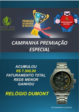 FOTO MERAMENTE ILUSTRATIVA
RELÓGIO DUMONT
 