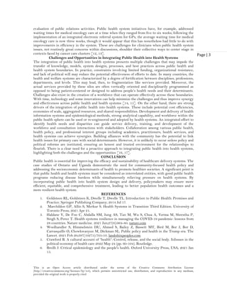 The Impact of Public Health on Health Systems (www.kiu.ac.ug) | PDF