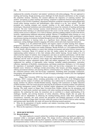 Online teaching and learning in higher education institution in the ...