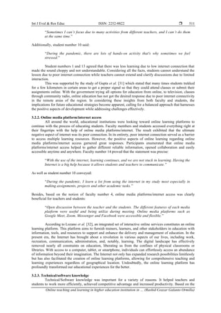 Online teaching and learning in higher education institution in the ...