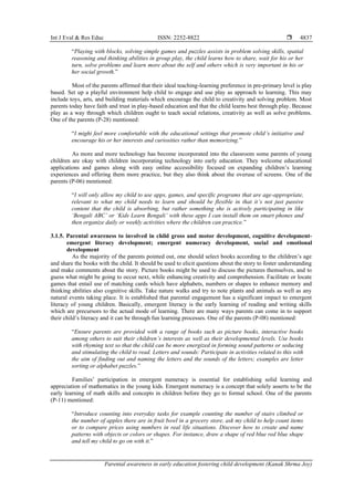 Parental awareness in early education fostering child development | PDF