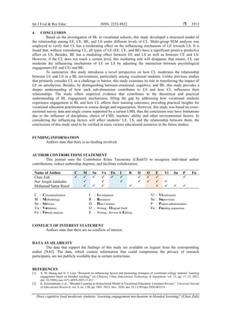 Does cognitive load moderate students’ learning engagement mechanism in ...