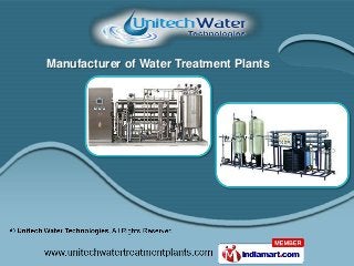 Manufacturer of Water Treatment Plants
 