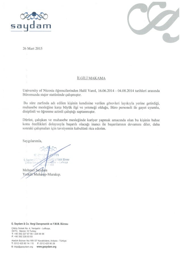 referans letter