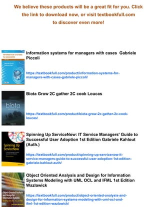 Information Systems for Managers: With Cases, Edition 4.0 Gabriele ...
