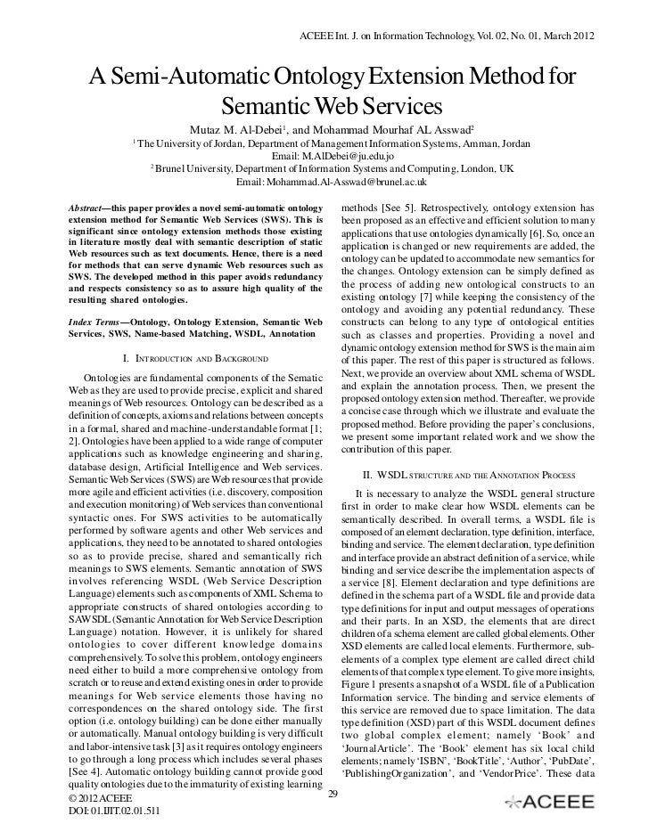 Research paper on semantic web services
