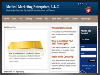 SEO


Translates computer code to meaningful keywords and messages



Takes the computer code of “MedicalMarketingEnterp...