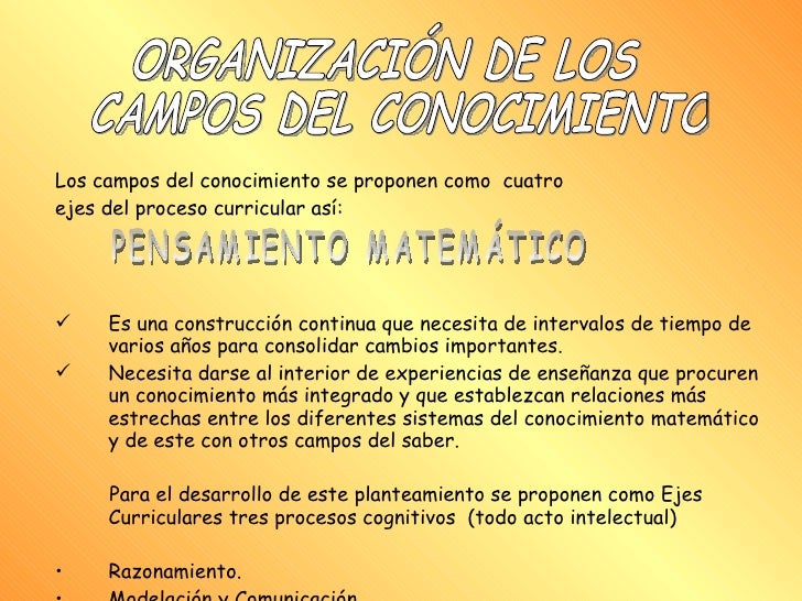 CAMPOS DEL CONOCIMIENTO