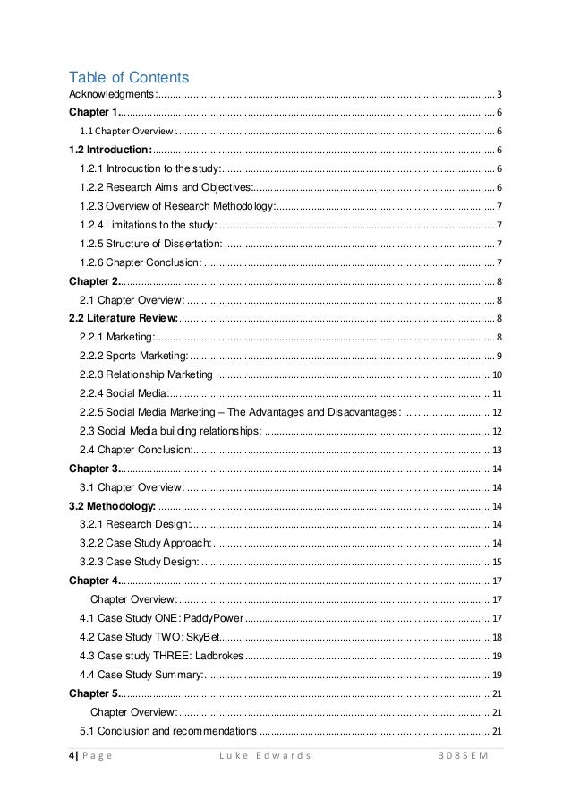 Dissertation on social media marketing