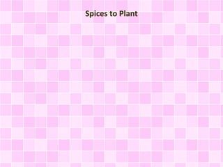 Spices to Plant
 