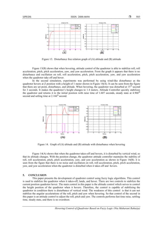Hovering Control of Quadrotor Based on Fuzzy Logic | PDF