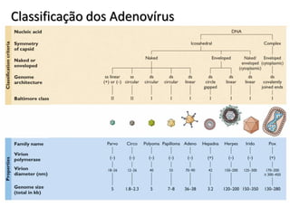 Classificação dos Adenovírus
 