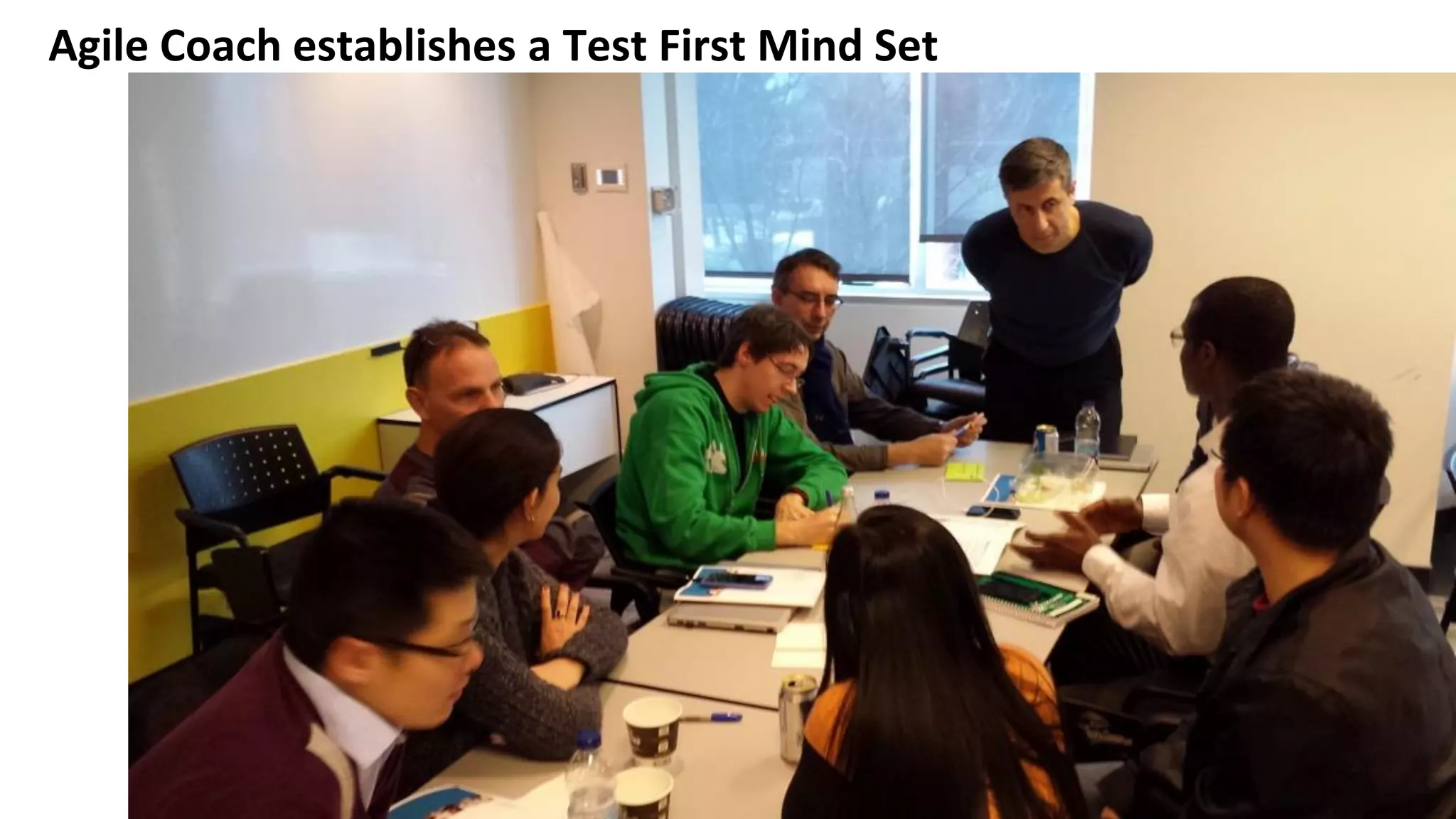 Agile Coach establishes a Test First Mind Set
 