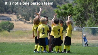 It is not a one person team
 