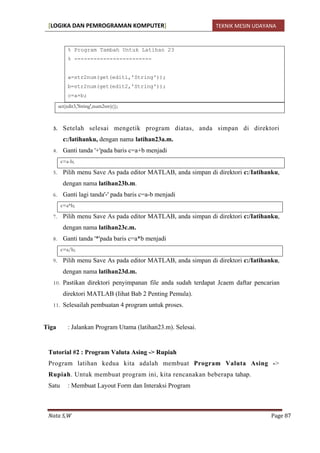 Diktat MatLab | PDF