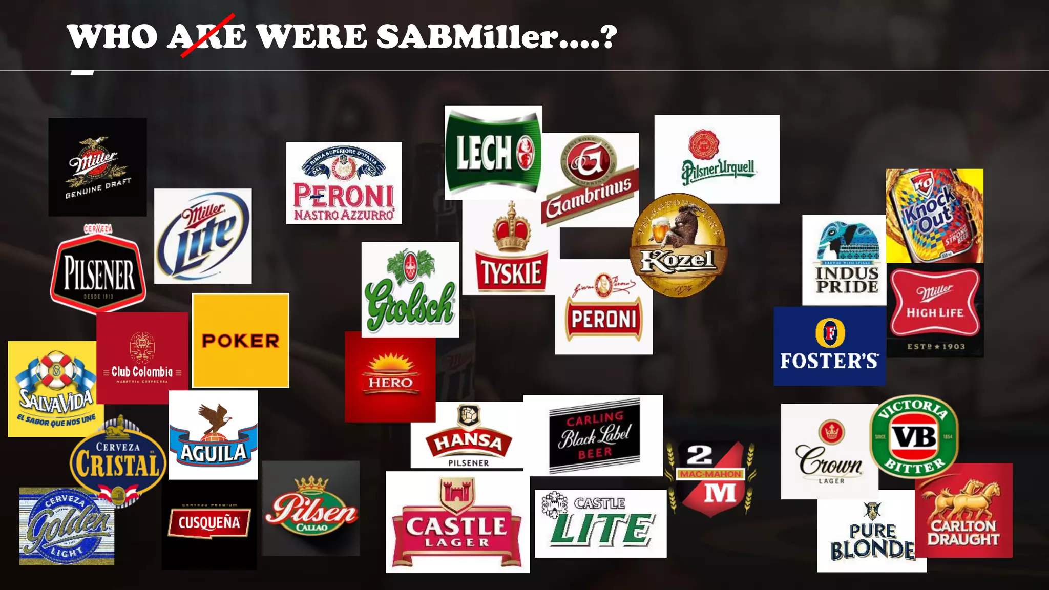 WHO ARE WERE SABMiller….?
 