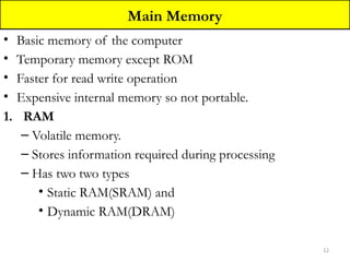 Memory Organization of computer systemss | PPTX