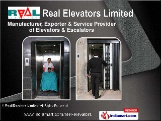Manufacturer, Exporter & Service Provider
       of Elevators & Escalators
 