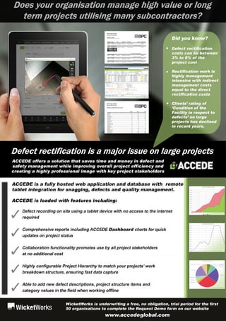 ACCEDE Defect Management Software Brochure