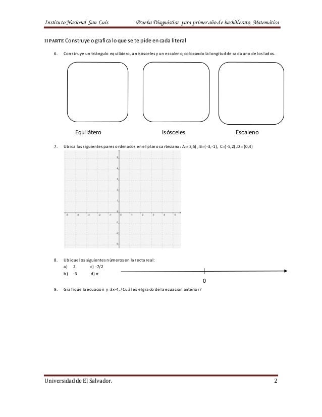 51275665 prueba-diagnostica-para-primer-ano-de-bachillerato m ate