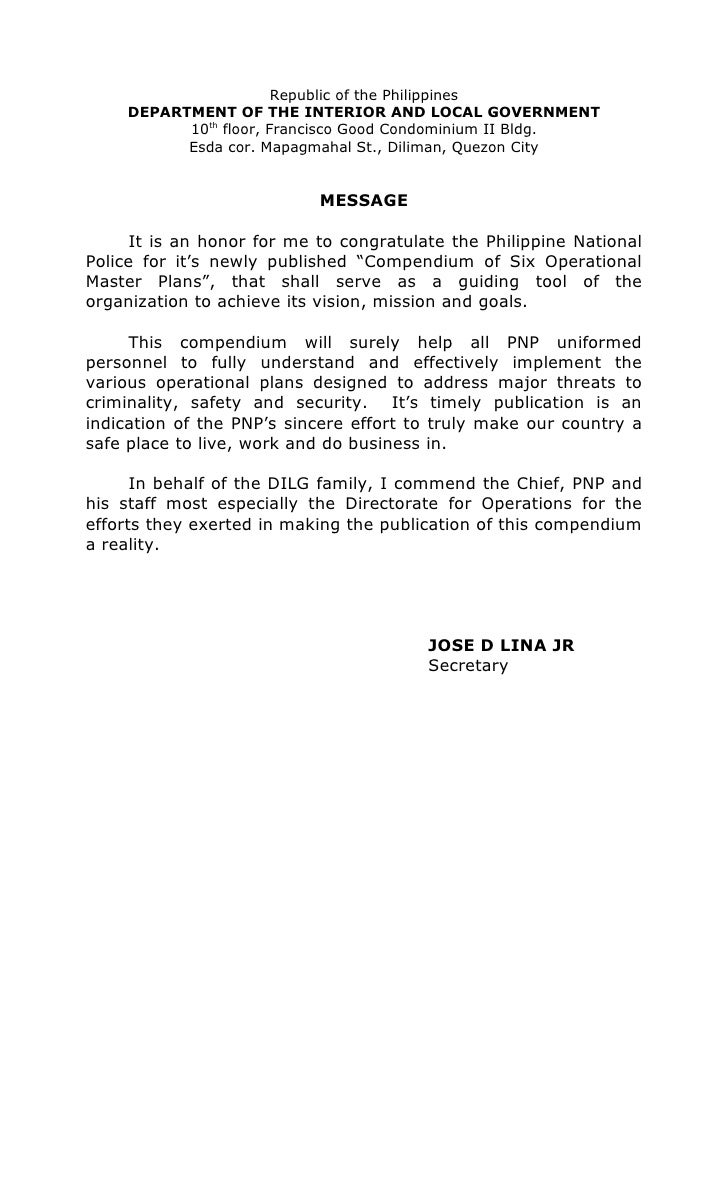 pnp master plans pnp incident report