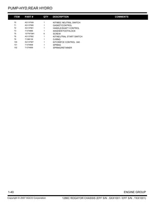 Challenger 1286 C Rogator Chassis parts catalog | PDF