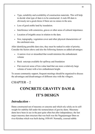 Design of concrete Gravity Dam_Project B.E final | PDF