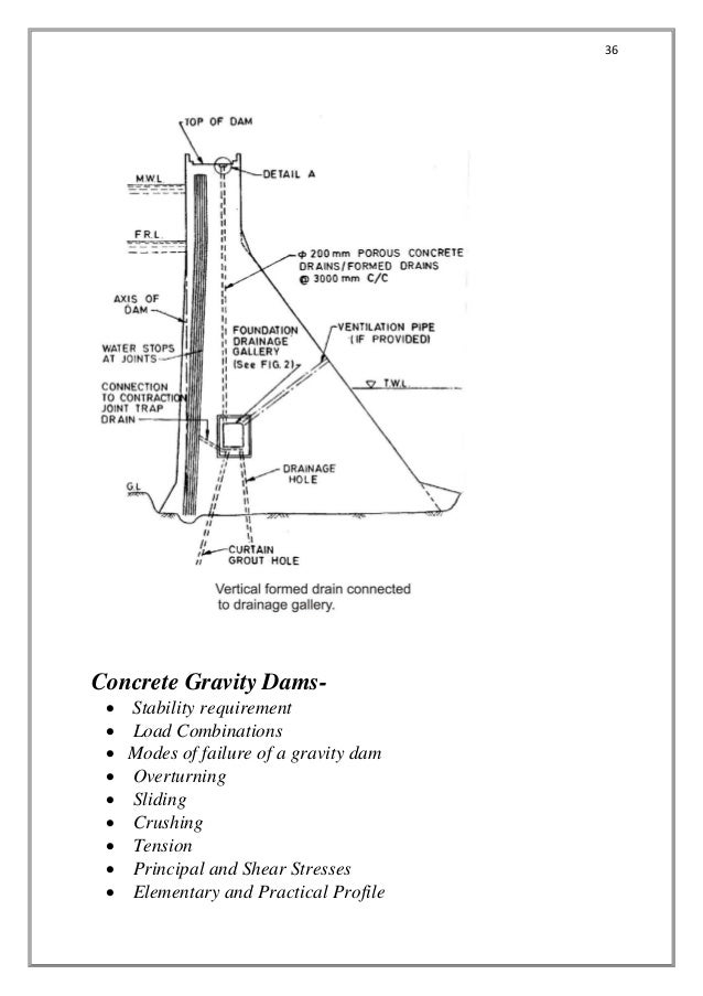 Design Of Concrete Gravity Dam Project B E Final