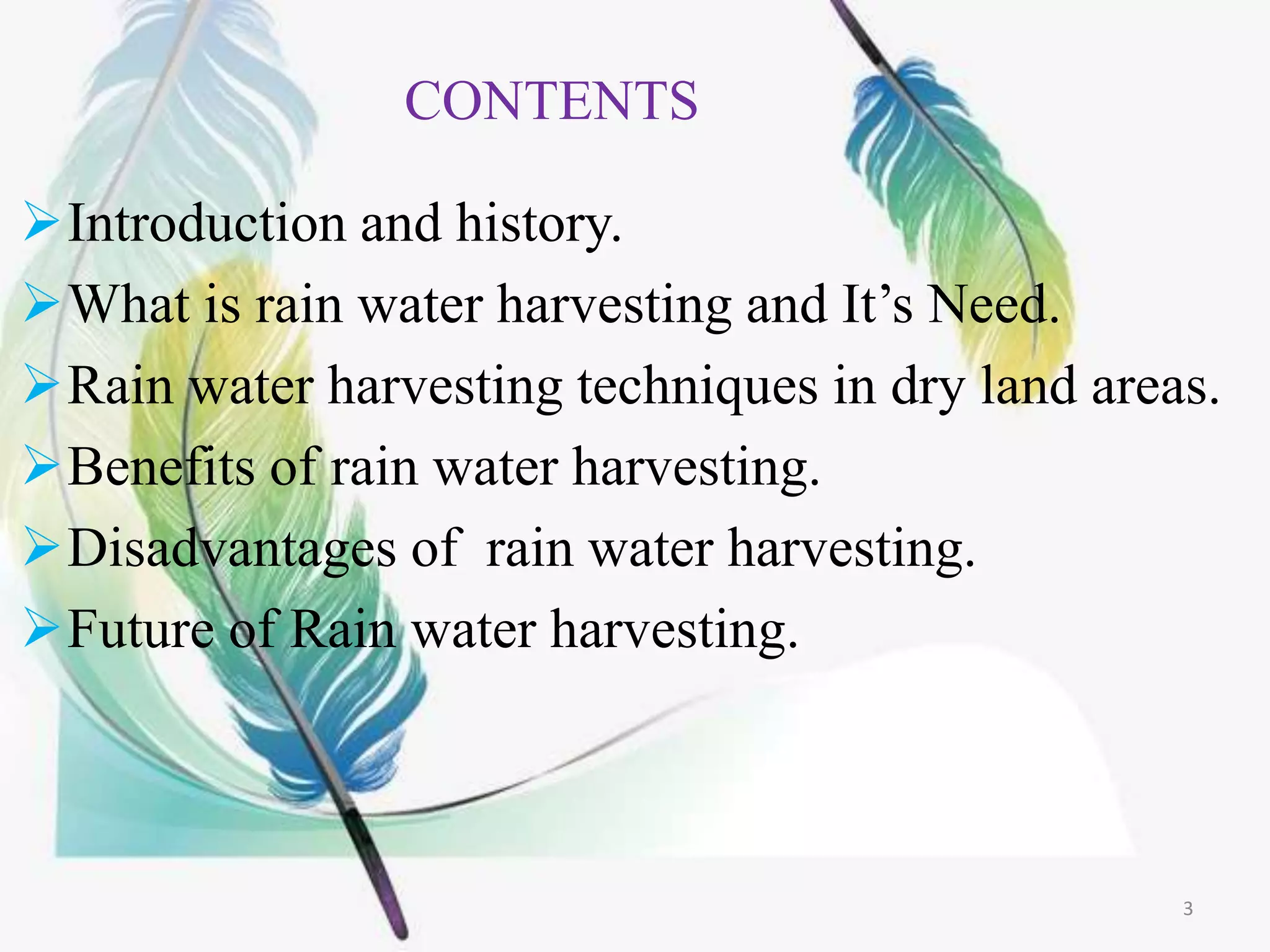 METHODS AND USERS OF RAIN WATER HARVESTING | PPTX