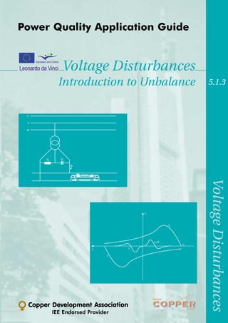 Power Quality Application Guide


           Voltage Disturbances
          Introduction to Unbalance   5.1.3




                                      Voltage Disturbances




 Copper Development Association
        IEE Endorsed Provider
 