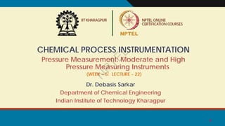 CHEMICAL PROCESS INSTRUMENTATION: Pressure Measurement | PDF