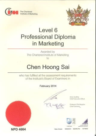 CIM Professional Diploma in Marketing