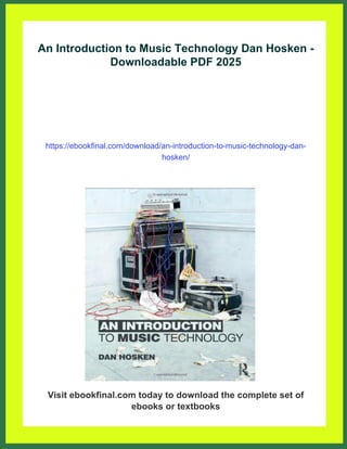 An Introduction to Music Technology Dan Hosken | PDF