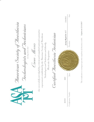 ASATT Certification December 2017