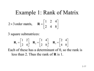 Submatrix Examples Matrices | PPT