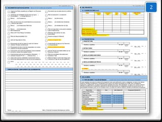 2
                                                                                                       FUE - Licencia (PAG. 3 de 7)                                                                                                                     FUE - Licencia (PAG. 4 de 7)

5. DOCUMENTOS QUE SE ADJUNTAN:               (Marcar con X en el casillero que corresponda)                                           6. DEL PROYECTO:

      Vigencia de Poder expedida por el Registro de Personas                       Documento que acredite derecho a edificar             6.1 CUADRO DE ÁREA (m2):
      Jurídicas                                                                                                                                  PISOS                   Existente         Demolición           Nueva              Amp./Rem.               SUB-TOTAL
      Certificado de Factibilidad de Servicios de Agua ( )                         Plano de Ubicación y Localización                                                       (m2.)             (m2.)             (m2.)                 (m2.)                    (m2.)
      Alcantarillado ( ) y Energía Eléctrica ( )
      Planos (   ) de Arquitectura                                                 Planos (   ) de Estructuras

      Plano de estructuras de sostenimiento de excavaciones                        Planos (   ) de Instalaciones Sanitarias
      y memoria descriptiva
      Planos (   ) de Instalaciones Eléctricas                                     Planos (   ) de Instalaciones de Gas

      Planos ( ) de Instalaciones                                                  Plano de seguridad y evacuación amoblado              Pisos Superiores (*)
      Electromecánicas                                                             (para Anteproyecto)
                                                                                                                                         ÁREA TECHADA PARCIAL
      Póliza CAR (Todo Riesgo Contratista)                                         Memorias Descriptivas de cada
                                                                                                                                         ÁREA TECHADA TOTAL
                                                                                   especialidad
                                                                                                                                         (*) Área acumulada, detallar en rubro 8-Observaciones
      Póliza de Responsabilidad Civil                                              Estudio de Impacto Ambiental

                                                                                                                                         6.2 PROYECTISTAS:
      Carta de Seguridad de Obra                                                   Estudio de Impacto Vial
                                                                                                                                         1. ARQUITECTURA
      Presupuesto de obra en base al cuadro de Valores                             Comprobante de pago por los Derechos
      Unitarios Oficiales de Edificación                                           correspondientes                                          Nombres y apellidos                                                        Nº CAP        Cantidad
                                                                                                                                                                                                                                       Planos
      Presupuesto de obra a nivel de subpartidas con costos                        Estudio de Mecánica de Suelos                                                                                                                                            Sello y Firma
      unitarios de mercado publicados                                                                                                    2. ESTRUCTURAS

      Autorización de la junta de propietarios (para propiedad                     Informe Técnico favorable emitido por los
      exclusiva y bienes de propiead común)                                        Revisores Urbanos                                         Nombres y apellidos                                                        Nº CIP        Cantidad
                                                                                                                                                                                                                                       Planos
      Autorizaciones para uso de explosivos Discamec (          )                  Plano de cerramiento del predio para                                                                                                                                     Sello y Firma
      Comando Conjunto FF.AA. ( ), Defensa Civil ( )                               Demolicion Total                                      3. INSTALACIONES SANITARIAS

      Copia carta vecinos colindantes comunicando fecha y                          Póliza de Seguro contra todo riesgo para
                                                                                                                                             Nombres y apellidos                                                        Nº CIP        Cantidad
      hora de las detonaciones en caso de uso de explosivos                        Terceros en caso de uso de explosivos                                                                                                               Planos
                                                                                                                                                                                                                                                            Sello y Firma
      Otros:                                                                                                                             4. INSTALACIONES ELÉCTRICAS

                                                                                                                                             Nombres y apellidos                                                        Nº CIP        Cantidad
                                                                                                                                                                                                                                       Planos
                                                                                                                                                                                                                                                           Sello y Firma
                                                                                                                                         5. OTRAS
  VERIFICACIÓN DEL CUMPLIMIENTO DE LOS REQUISITOS:

                                                                                                                                             Nombres y apellidos                                                        Nº CIP        Cantidad
                                                                                                                                                                                                                                       Planos
                                                                                                                                                                                                                                                            Sello y Firma

                                                                                                                                      7. DE LA OBRA:

                                                                                                                                         7.1 TIPO DE OBRA Y VALOR ESTIMADO:                        (Cuando existe más de un tipo de Obra, llenar los que correspondan)

                                                                                                                                      El valor estimado de la obra se obtiene de la siguiente forma: para edificación nueva o ampliación, en base a los valores
                                                                                                                                      Unitarios Oficiales de Edificación, actualizados de acuerdo a los índices aprobados por el INEI. Para remodelación,
                                                                                                                                      reparación y modificación, en base al presupuesto estimado de la obra. Para demolición, en base a los Valores Unitarios
                                                                                                                                      Oficiales de Edificación actualizados, aplicando la máxima depreciación por antigüedad y estado de conservación. La
                                                                                                                                      Municipalidad entregará, junto con el Formulario Único, el Cuadro de Valores Unitarios Oficiales de Edificación actualizado.

                                                                                                                                                 Tipo de Obra              Unid.           Área             Valor Unitario (S/.)               Presupuesto Estimado (S/.)
                                                                                                                                          EDIFICACIÓN NUEVA                  m2
                                                                                                                                          AMPLIACIÓN                         m2
                                                                                                                                          REMODELACIÓN                       m2      (No corresponde)     (No corresponde)
                                                                                                                                          REFACCIÓN                          m2      (No corresponde)     (No corresponde)
                                                                                                                                          ACONDICIONAMIENTO                  m2      (No corresponde)     (No corresponde)
                                                                                                                                          PUESTA EN VALOR                    m2      (No corresponde)     (No corresponde)
                                                                                                                                          CERCADO                            ml      (No corresponde)     (No corresponde)
                                                                                                                                          DEMOLICIÓN                         m2
                                                                                                                                          OTROS                              m2
                                                                                                                                          VALOR DE OBRA TOTAL (*)                                                                    S/.
                                                                                                                                         (*) No aplicable para calcular tasas y derechos
  Fecha:                                                              Sello y Firma del Funcionario Municipal que verifica
 