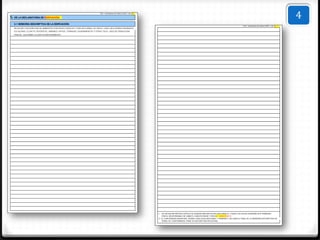 5. DE LA DECLARATORIA DE EDIFICACIÓN:
                                                                                FUE - Declaratoria de Fábrica (PAG. 3 de 6)

                                                                                                                                                                                                                                                            4
                                                                                                                                                                                                                                                            4
  5.1 MEMORIA DESCRIPTIVA DE LA EDIFICACIÓN:
                                                                                                                                                                                                              FUE - Declaratoria de Fábrica (PAG. 4 de 6)
  RELACIÓN Y DESCRIPCIÓN DE AMBIENTES POR PISOS O NIVELES Y POR SECCIONES, DE SER EL CASO, INCLUYENDO PASADIZOS,
  ESCALERAS, CLOSETS, DEPÓSITOS, JARDINES, PATIOS, TERRAZAS, EQUIPAMIENTOS Y OTROS. EN EL CASO DE DEMOLICIÓN
  PARCIAL, DESCRIBIR LA EDIFICACIÓN REMANENTE.




                                                                                                                              1.- DE REQUERIR MAYOR ESPACIO SE DEBERÁ ANEXAR HOJAS ADICIONALES, TODAS LAS HOJAS DEBERÁN SER FIRMADAS
                                                                                                                                  POR EL RESPONSABLE DE OBRA O CONSTATADOR Y POR EL SOLICITANTE.
                                                                                                                              2.- EL FUNCIONARIO MUNICIPAL VISARA CADA HOJA ADICIONAL Y FIRMARÁ Y SELLARÁ AL FINAL DE LA MEMORIA DESCRIPTIVA EN
                                                                                                                                  SEÑAL DE CONFORMIDAD, PARA SU INSCRIPCIÓN REGISTRAL.
 