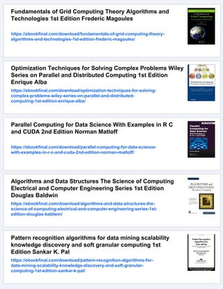 Algorithms and Parallel Computing 1st Edition Fayez Gebali | PDF
