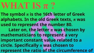 Maths π project School Project Numbers Numbers | PPTX