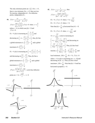 increasing, decreasing, positive, & negative interval... solucionario de purcell 3 | PDF