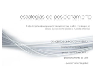presentacion posicionamiento mercadotecnia