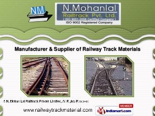 Manufacturer & Supplier of Railway Track Materials
 